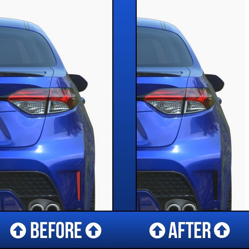 GRIDREADY Black Reflector Tint Overlays Compatible with 2019-2025 Toyota Corolla Sedan - Image 4